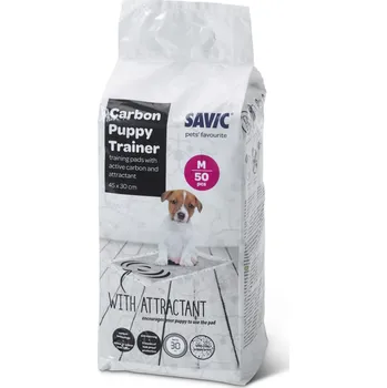 toaleta pro psa Savic Puppy Trainer Pads s aktivním uhlím - Medium: D 45 x Š 30 cm, 50 kusů