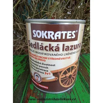 Lak na dřevo Sokrates Sedlácká lazura na dřevo pinie 0,7kg