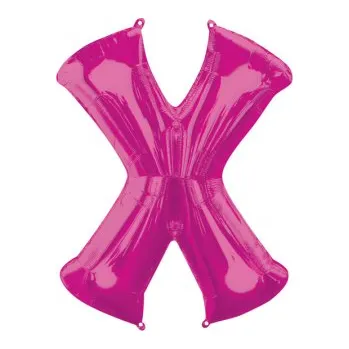 Balónek Amscan / Reithmüller Fóliové písmeno X růžové, 83 cm