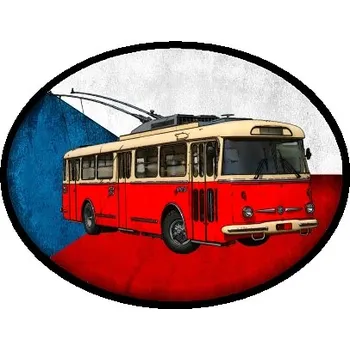 Nášivka nášivka s trolejbusem ŠKODA Ovál