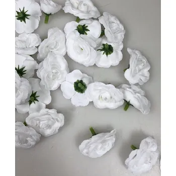 umělá květina Květ růže 3,5 cm bílá