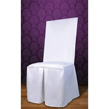 Slavnostní potah na židli PartyDeco Potah na židli textilní bílý, výška 108 cm