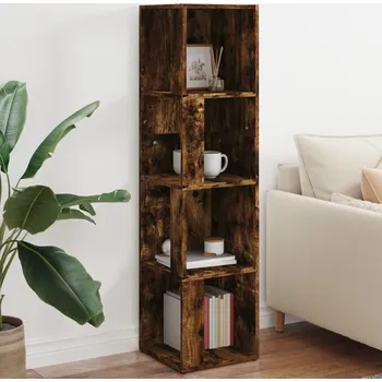 Policová skříň vidaXL Rohová skříňka 33 x 33 x 132 cm dřevotříska [809036] Barva: kouřový dub