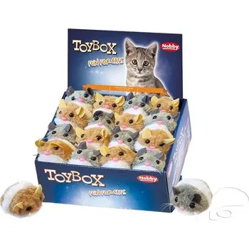 Hračka pro psa Nobby Pet Shop Gmbh Hračka cat myš vibrující 6,5cm display Nobby 24ks