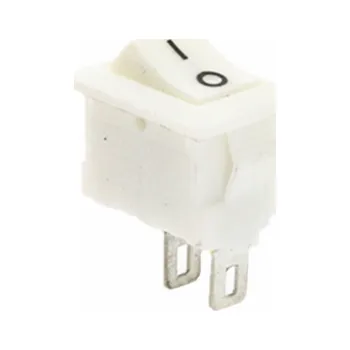 vypínač Kolébkový vypínač obdélníkový mini KCD11-101, bílý 250V/3A