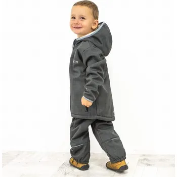 Kojenecká bunda ESITO Dětská zimní softshellová bunda s beránkem Grey - 86 / grey - 110 grey