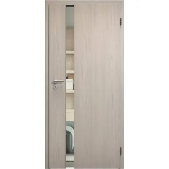 Interiérové dveře SAPELI HARMONIE KOMFORT M83 - CPL LAMINÁT - OTOČNÉ DVEŘE VČ. ZÁRUBNĚ - BOROVICE BÍLÁ Průchozí šířka (cm): 80, Průchozí výška (cm): 197, Typ skla: Čiré sklo