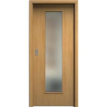 Interiérové dveře SAPELI ELEGANT PRAKTIK M55 - START - POSUVNÉ DVEŘE VČ. ZÁRUBNĚ - Dub Průchozí šířka (cm): 80, Průchozí výška (cm): 197, Typ skla: Satináto bílé