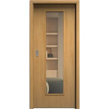 Interiérové dveře SAPELI ELEGANT PRAKTIK M55 - START - POSUVNÉ DVEŘE VČ. ZÁRUBNĚ - Dub Průchozí šířka (cm): 100, Průchozí výška (cm): 210, Typ skla: Planibel bronz