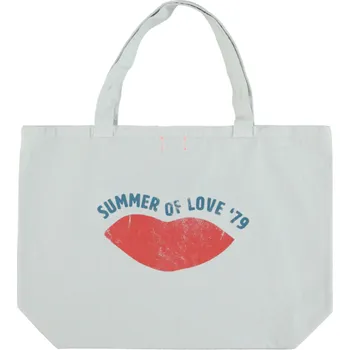 SISTERS DEPARTMENT XL Taška Grey w/ "lips" print