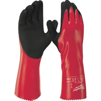 Pracovní rukavice MILWAUKEE Rukavice pro práci s chemií s gripem 10/XL, 1ks