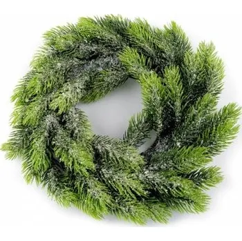 Věnec Umělý vánoční věnec zasněžený 25 cm