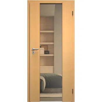 Interiérové dveře SAPELI HARMONIE KOMFORT M40 - DÝHA - OTOČNÉ DVEŘE VČ. ZÁRUBNĚ - buk Průchozí šířka (cm): 60, Průchozí výška (cm): 197, Typ skla: Planibel bronz