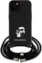 Pouzdro na mobilní telefon Karl Lagerfeld Saffiano Nylon Crossbody Metal Karl and Choupette pro Apple iPhone 15 černý