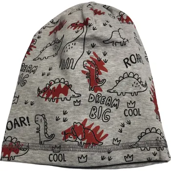 Čepice Chlapecká čepice Dinosaurus Barva: Bledá šedá