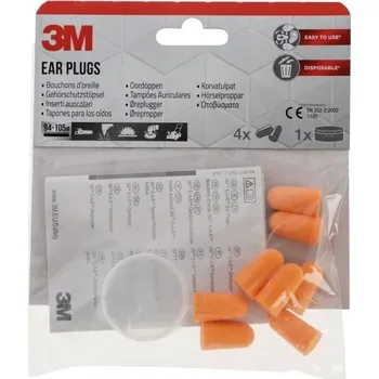 Špunt do uší 3M 1100C4 chrániče sluchu zátkové s úložným boxem 8 ks oranžové