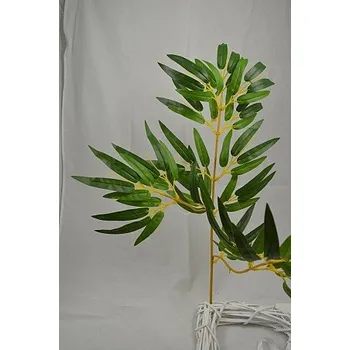 umělá květina Větev bambus 80 listů 65cm, zelená