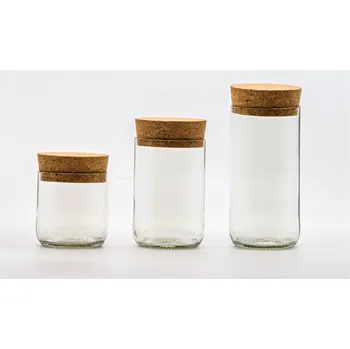 Dóza na potraviny Sada 3x Eko uzavíratelná dóza (z lahve od piva) čirá (7 cm, 10 cm, 13 cm, š 6,5 cm)