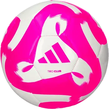 Fotbalový míč Fotbalový míč Adidas Tiro Club velikost 5 bílo-růžový