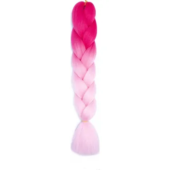 Příčesek Kanekalon - barevné copánky - ružovo - ružový - B40