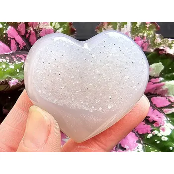 Přírodní kámen Achátové srdce z Brazílie 57g