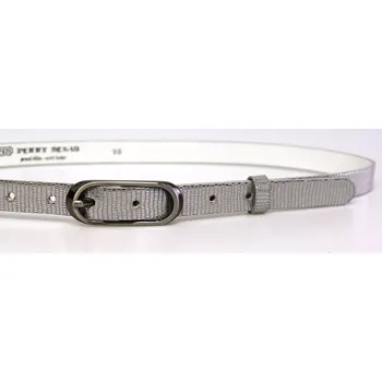 Módní doplněk PENNY BELTS Kožený opasek 20-175-606 stříbrný METAL - 95 cm