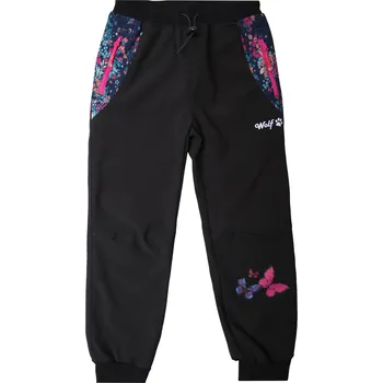 Dívčí kalhoty Dívčí softshellové kalhoty - Wolf B2481, černá Barva: Černá, Velikost: 104