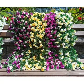 umělá květina Kopretina převislá bílo-fialová