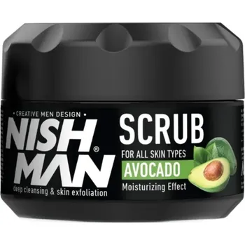 Pleťový peeling Peeling na obličej s avokádem NISH MAN Avocado facial scrub 300 ml