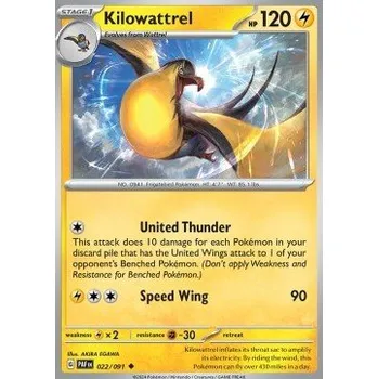 Volný čas Pokémon PAF 022/091 Kilowattrel - Paldean Fates Stav: Near Mint, Verze: NORMAL