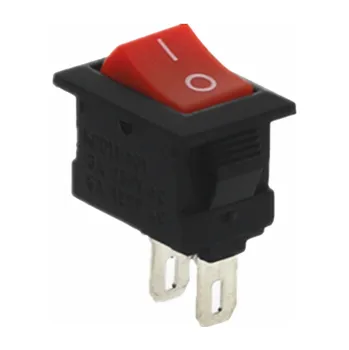 vypínač Kolébkový vypínač obdélníkový mini KCD11-101, červený 250V/3A