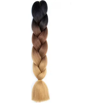 Kanekalon - barevné copy - černo - hnědo - blond - C14