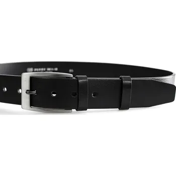 Módní doplněk Pánský kožený pásek černý 504-60 100 cm