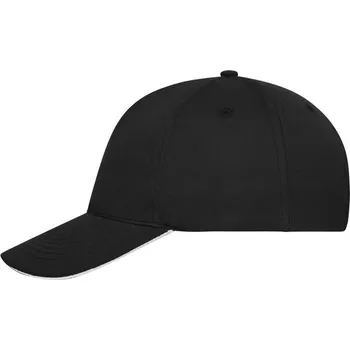 Kšiltovka Myrtle Beach (Daiber) Kšiltovka z bio bavlny sandwich MB6238 - Černá / bílá