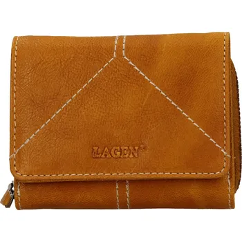 Peněženka Dámská peněženka LAGEN kožená JK-0721 žlutá YELLOW