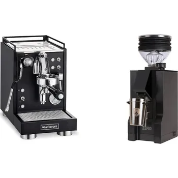 Kávovar La Pavoni Mini Cellini, black + Eureka Mignon Zero, BL black