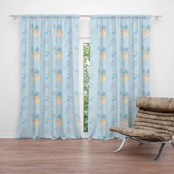 Závěs Závěsy Hračky na písek: 2 ks - 140x250 cm - Sablio