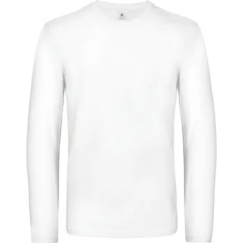Pánské tričko Pánské triko dlouhý rukáv B&C E190 Bílá, M Bílá