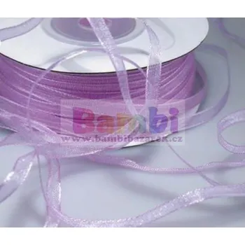 Stuha Stuha šifónová šíře 8mm - fialová světlá (Monofilová stuha)