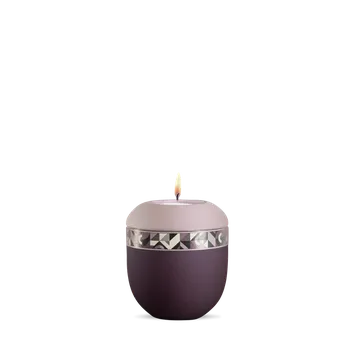 Smuteční dekorace Keramická miniurna Artist - Fialová/Lila