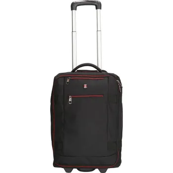 Malý cestovní kufr Enrico Benetti 62072-001 černá + červené dopňky