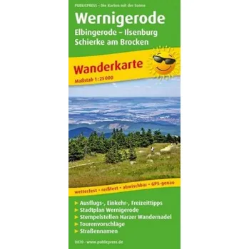 Wanderkarte Wernigerode - Elbingerode - Ilsenburg - Schierke am Brocken 1 : 25 000
