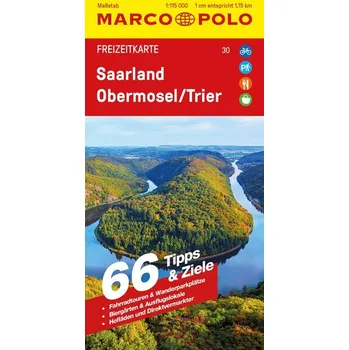 MARCO POLO Freizeitkarte 30 Saarland, Obermosel, Trier 1:115.000