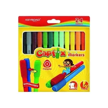 Set školních potřeb Flamastry trójkątne zmywalne łączone 24szt