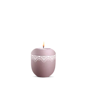 Smuteční dekorace Keramická miniurna Mandala - Lila