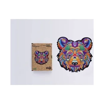 Dřevěná hračka Puzzle drewniane eko 39 Brązowy niedźwiedź A3