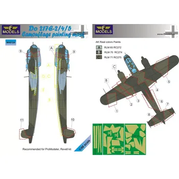 Plastikový model LF model 1/48 Mask Do 217 E-2/4/5 Camouflage (PROMOD./REV)
