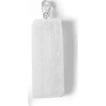 Milujeme Kameny Selenit bílý - surový kámen - přívěsek 51284