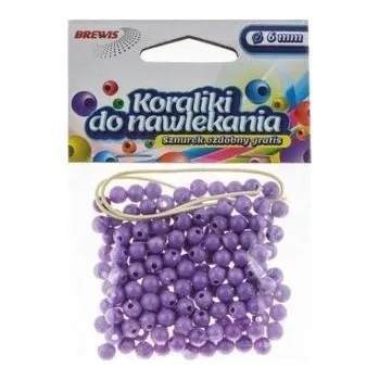 Set školních potřeb Koraliki do nawlekania fioletowe + sznurek 8mm 16g