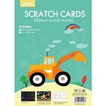 Set školních potřeb Zestaw zdrapek kolorowanek 2w1 Transport